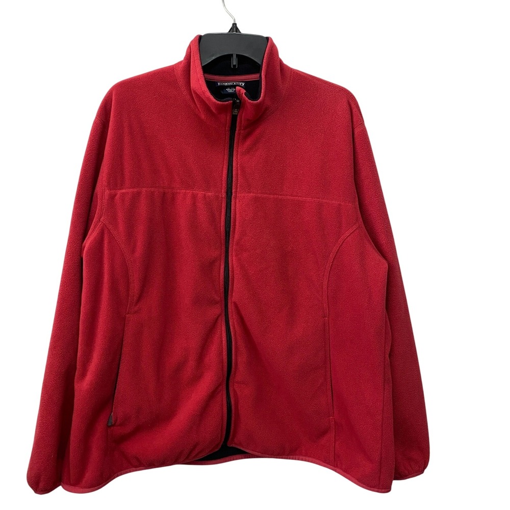 Lands' End Women XL 18-20 Magenta Fleece Jacket Full Zip Cozy Outdoor